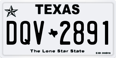 TX license plate DQV2891
