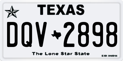 TX license plate DQV2898