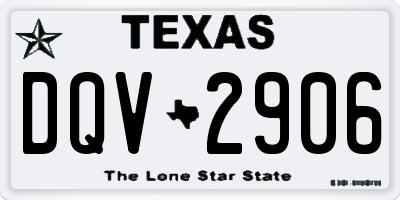 TX license plate DQV2906