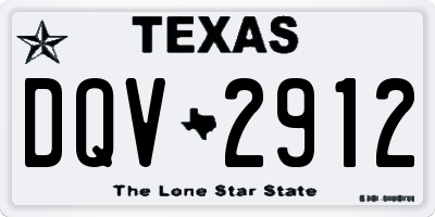 TX license plate DQV2912