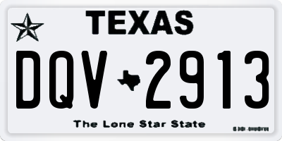 TX license plate DQV2913