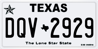 TX license plate DQV2929