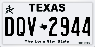 TX license plate DQV2944