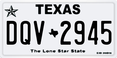 TX license plate DQV2945