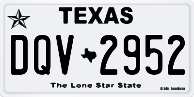 TX license plate DQV2952