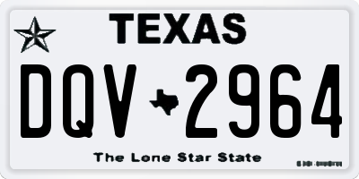 TX license plate DQV2964