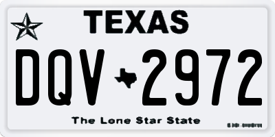 TX license plate DQV2972