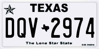 TX license plate DQV2974
