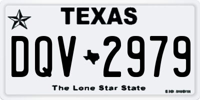 TX license plate DQV2979