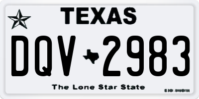 TX license plate DQV2983