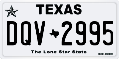 TX license plate DQV2995