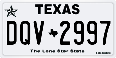 TX license plate DQV2997
