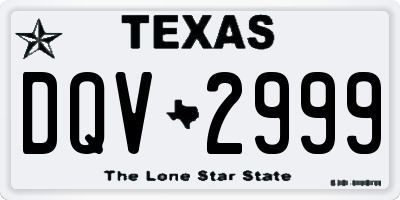 TX license plate DQV2999