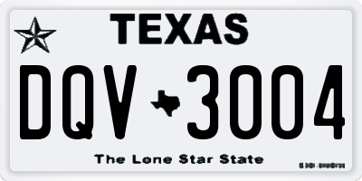 TX license plate DQV3004
