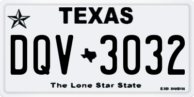 TX license plate DQV3032
