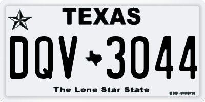 TX license plate DQV3044