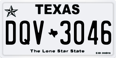 TX license plate DQV3046