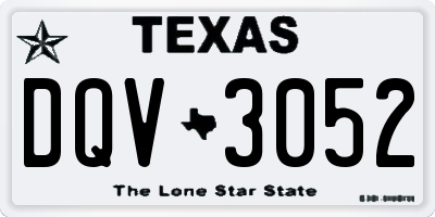 TX license plate DQV3052