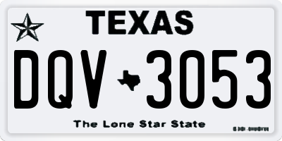 TX license plate DQV3053
