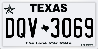 TX license plate DQV3069