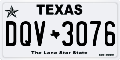 TX license plate DQV3076