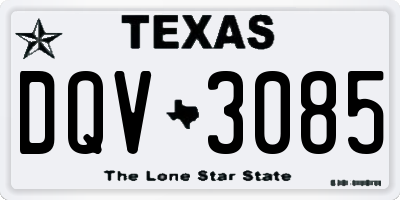 TX license plate DQV3085