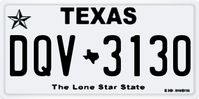 TX license plate DQV3130