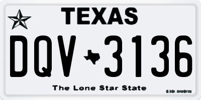 TX license plate DQV3136