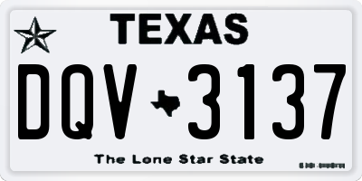 TX license plate DQV3137