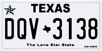 TX license plate DQV3138