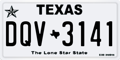 TX license plate DQV3141