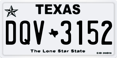 TX license plate DQV3152