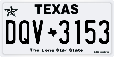 TX license plate DQV3153