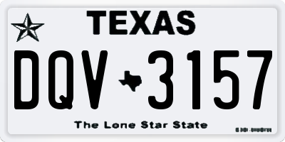 TX license plate DQV3157