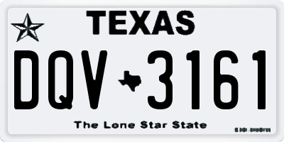 TX license plate DQV3161