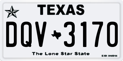 TX license plate DQV3170