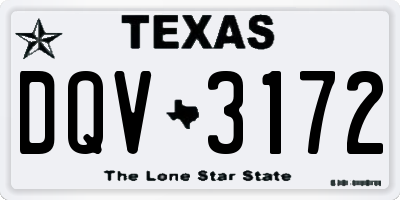 TX license plate DQV3172