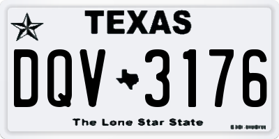 TX license plate DQV3176