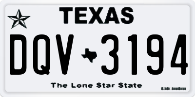 TX license plate DQV3194