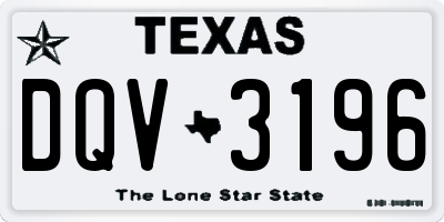 TX license plate DQV3196