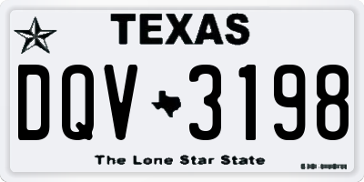 TX license plate DQV3198