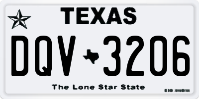 TX license plate DQV3206
