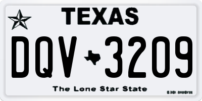 TX license plate DQV3209