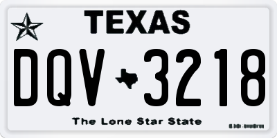 TX license plate DQV3218