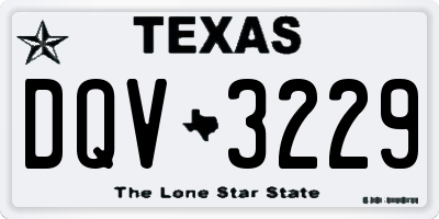 TX license plate DQV3229