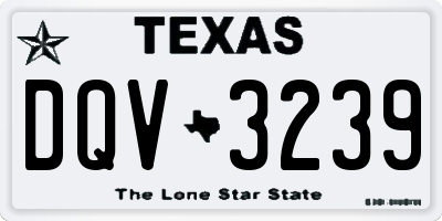 TX license plate DQV3239