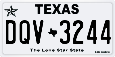 TX license plate DQV3244