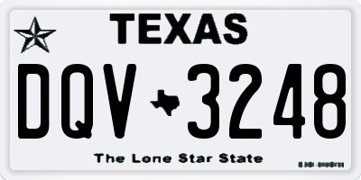 TX license plate DQV3248