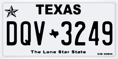 TX license plate DQV3249
