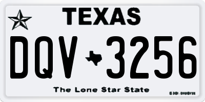 TX license plate DQV3256